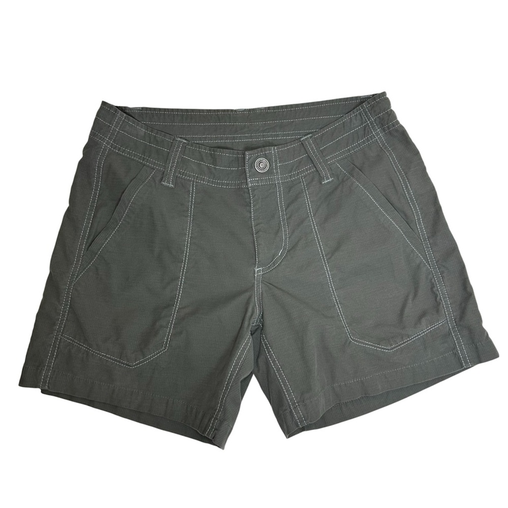 Kuhl Women’s Cotton Nylon Stretch Gray Adjustable Waist Outdoors Hiking Shorts 4